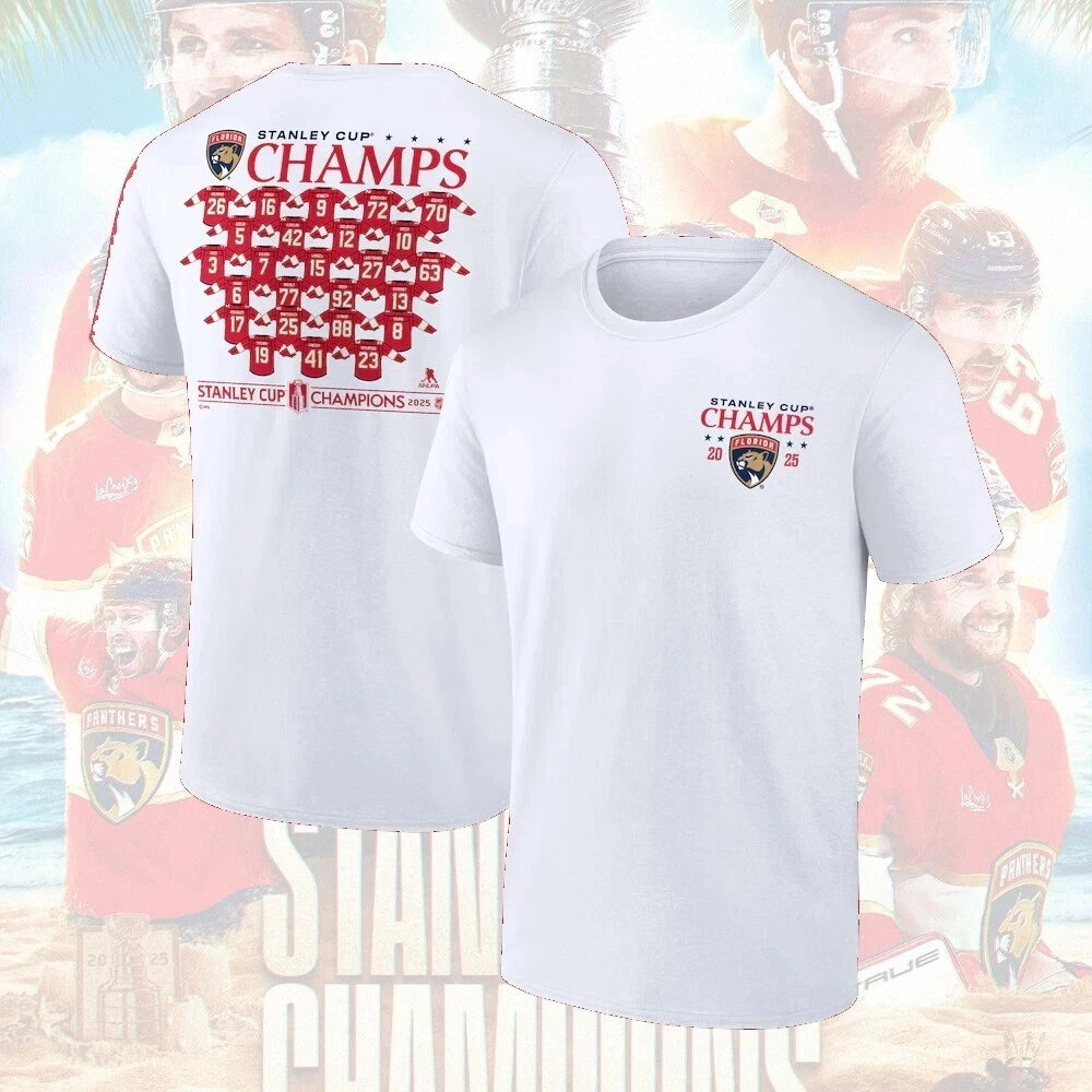 Florida Panthers 2025 Stanley Cup Champions Double Sided T-Shirt
