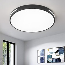 Natsen 96W LED Deckenleuchte runde Deckenlampe Voll dimmbar Weiß/Schwarz/Holz