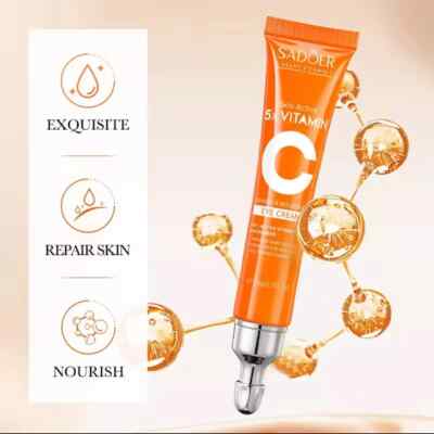 5X Vitamin C Augencreme Aufhellende & Anti-Falten Formel Brandneu