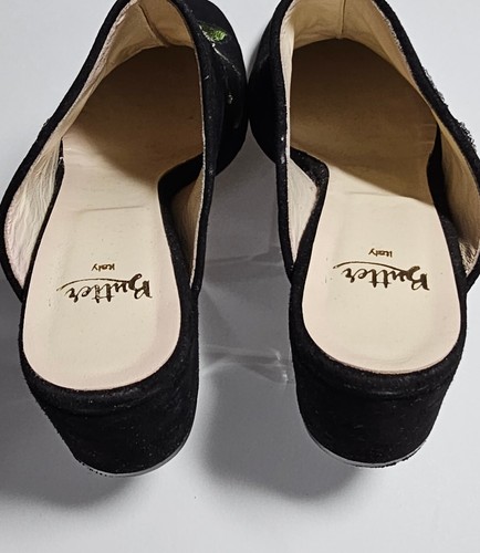 Mules Butter para mujer talla 8,5 negro gamuza rosa apliques tacón bloque hecho en Italia - Imagen 9 de 11