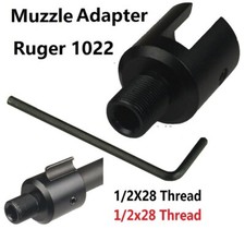 Anodize Black 1/2  x28 1/2-28 Ruger10 22 1022 10/22 TPI Muzzle Accessory Adapter