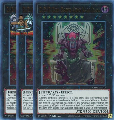 Yugioh! 3x D/D/D Duo-Dawn King Kali Yuga GFP2-EN142 Ultra Rare 1st Ed NM