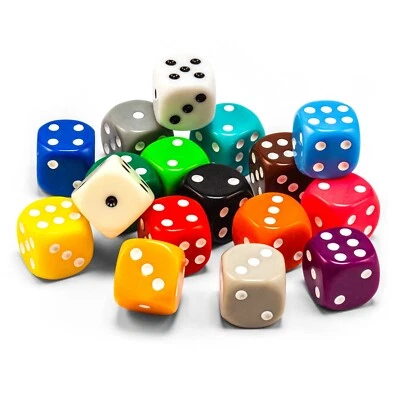 WALDFELSEN Scegli Dadi Singoli Colorati in Acrilico - Set Dadi Gioco Cubi Occhi 16mm