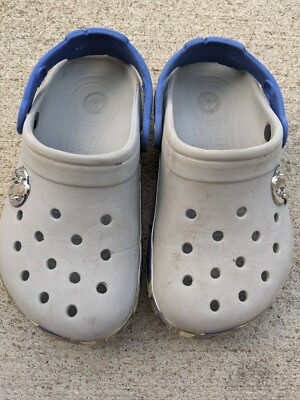 CROCS STAR WARS BOYS KIDS SANDALS SHOES  SIZE J 1 GREY