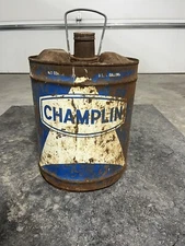  Vintage 5 Gallon Champlin Oil Can Empty 