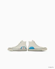 DORAEMON × Converse All Star Aged FP Hi Off White 31315001 Men's Size Authentic