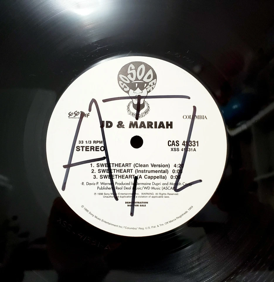 JD & Mariah Sweetheart 12” Vinyl 1998 Promo SoSoDef Jay-Z Rare VG/VG+ - Image 4 of 4