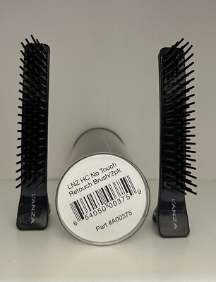 L Anza HC  NO TOUCH RETOUCH BRUSH-2 PACK  Hair Clips-Prof Product *NEW*