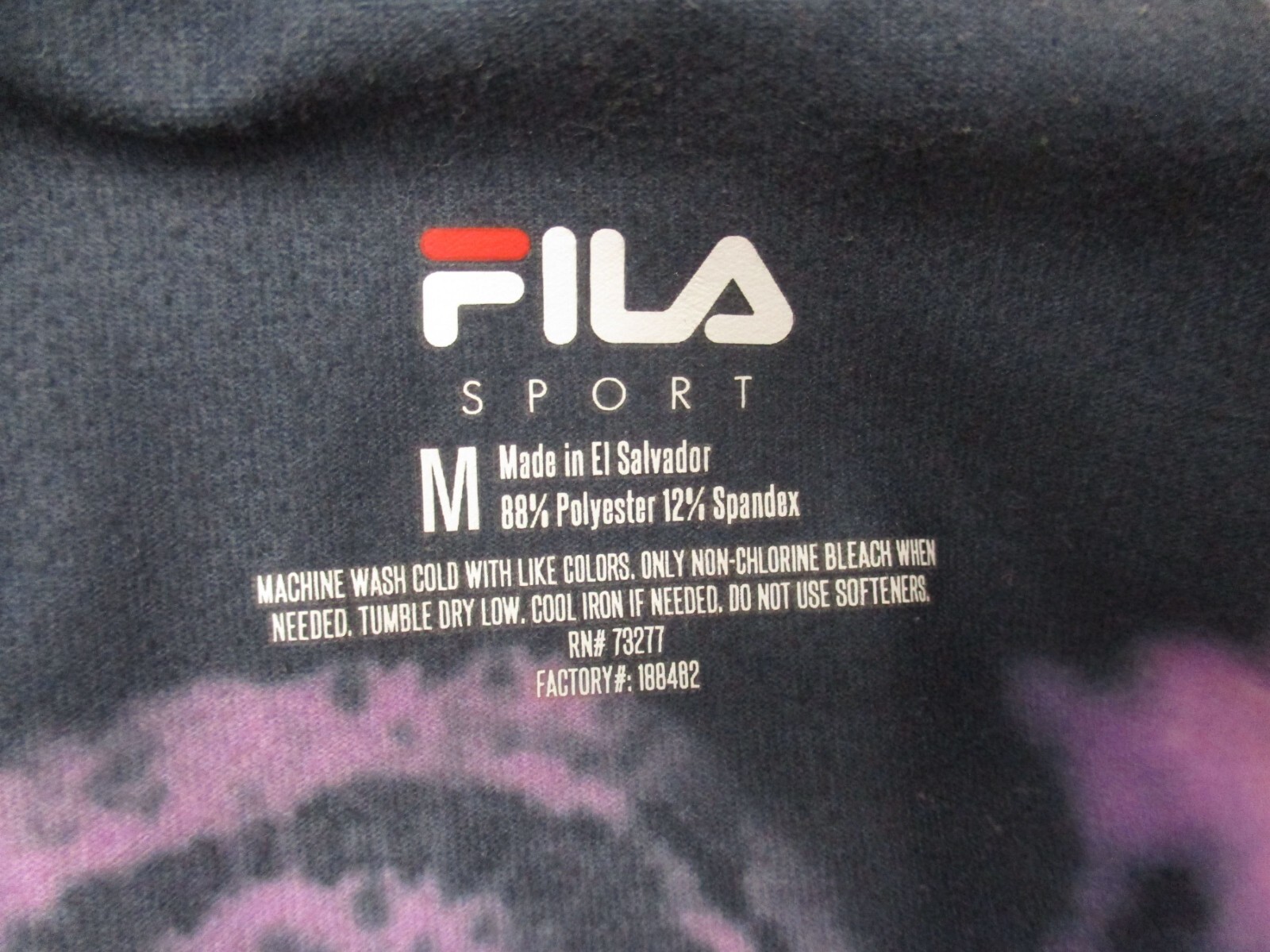 Leggings donna FILA taglia M multicolore elasticizzati pull on compressione atletica 486