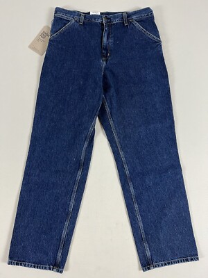CARHARTT WIP SINGLE KNEE PANT DENIM BLUE STONE WASHED 34X32 NWT | eBay