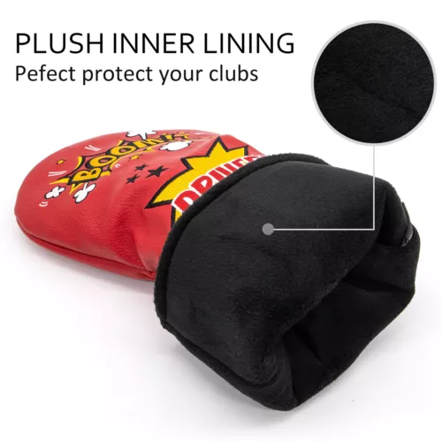 Bomb Premium Golf Legno Copricapo Rosso Golf Driver Fairway Legno Ibrido Club Cover - Foto 2 di 14