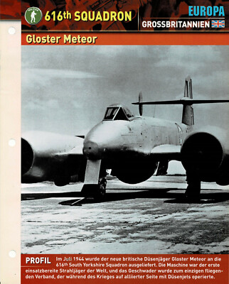 616th Squadron - Gloster Meteor - Infokarte