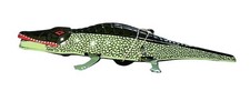 Schylling 9" Wind Up Tin Crocodile Alligator  Toy With Key MS224 Vintage