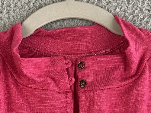 Womens New ANTHROPOLOGIE Slub Knit Chic Popover Boho Top Size Medium Barbie Pink - Picture 5 of 11