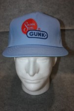 NOS Vtg GUNK Solder Seal Trucker Cap Snapback Hat Light Blue USA Made