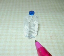 Miniature Clear Plastic "HALF-GALLON" Water Jug (BLUE Lid): DOLLHOUSE 1:12 Scale