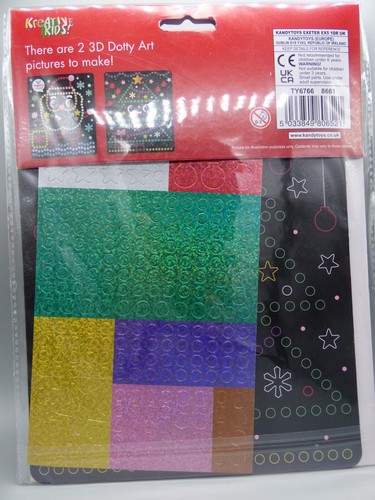 3D DOTTY ART CHRISTMAS SANTA TREE CHOICE KIDS CRAFT STICKERS STOCKING FILLER - Picture 12 of 12