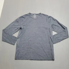 Mack Weldon Shirt Mens M Gray Performance Stretch Long Sleeve Active Base layer