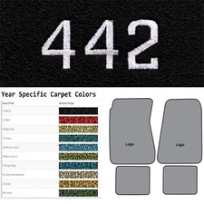 ACC 1968-1971 Oldsmobile 442 Logo 4pc Loop Floor Mats