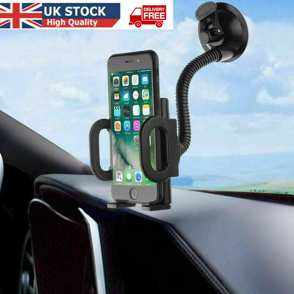 In Car Phone Holder Suction Mount Mobile Universal Stand Cradle Windscreen - Image 2 of 3