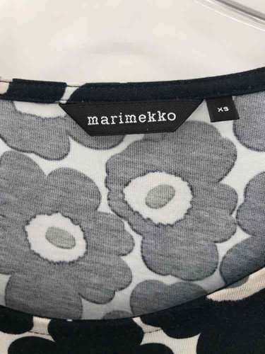 Pre-Owned Marimekko Black Size XS Floral Knee Length Long Sleeve Dress - Picture 3 of 3