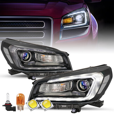 For 2013-2016 GMC Acadia Halogen w/LED DRL Projector Headlight Headlamp Assembly