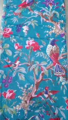 Tissu indien imprimé bloc main 100 % coton couture par 5 yards artisanat - Photo 1/4