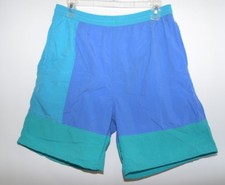 VTG 80s 90s Cheetah Mervyns Color Block Board Shorts Swim Trunks Shorts SZ M