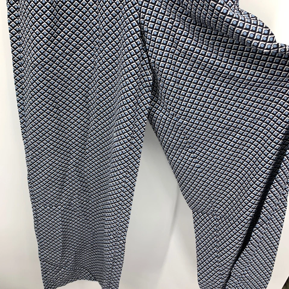 Max Studio XS Jumpsuit Smocked Ruffles Pockets Diamond Boho Peasant NEW - Image 3 of 4