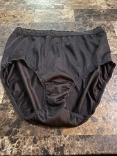 VINTAGE SHEER BLACK GRANNY PANTY MEDIUM.