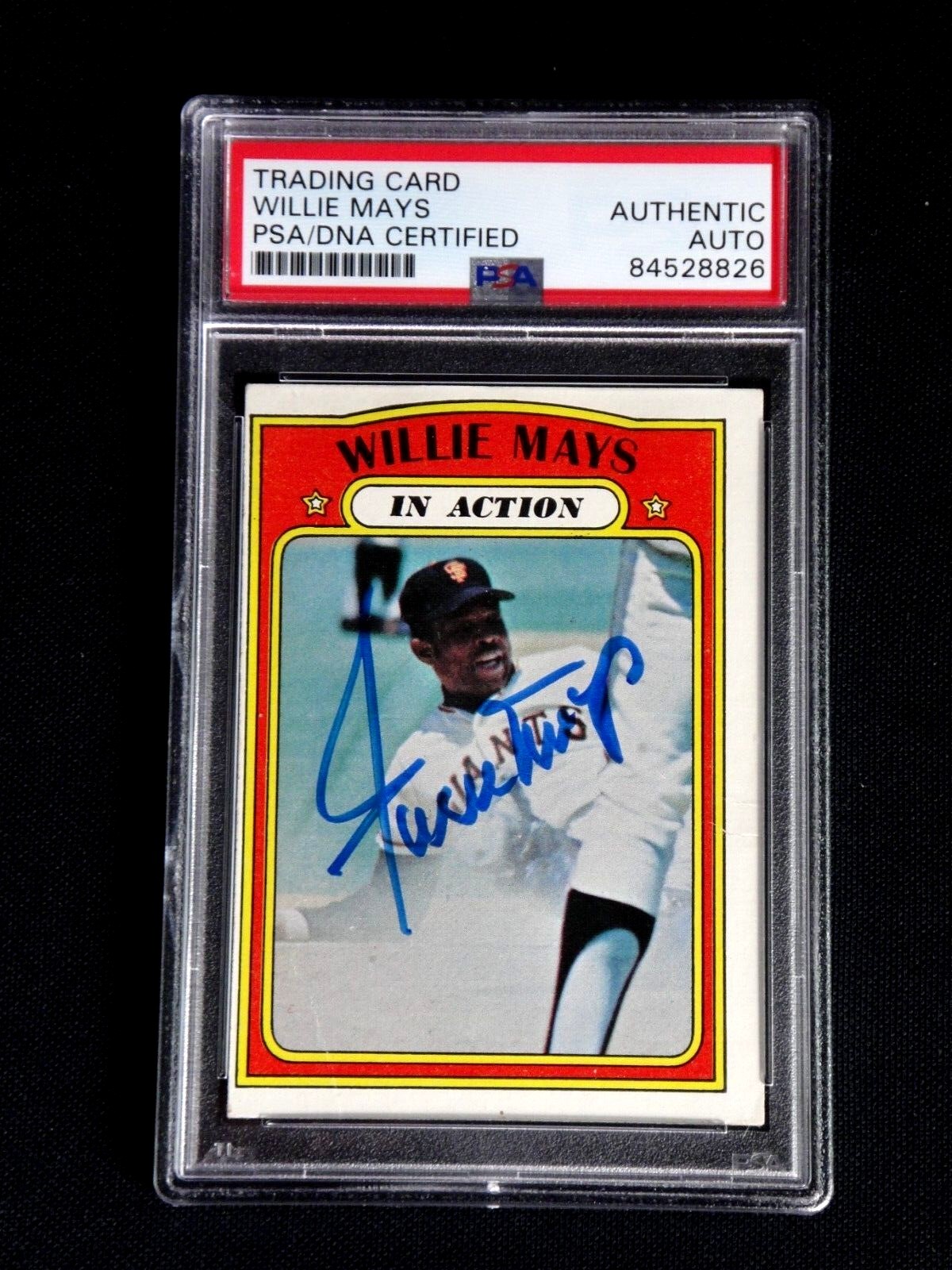 WILLIE MAYS PSA/DNA ORIGINAL 1972 TOPPS SIGNED CARD #50 AUTOGRAPHED AUTO HOF . 