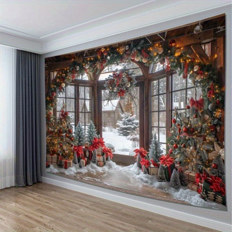 Tenture Murale Jacquard Kringle Nose - Décoration De Noël - Prête à Accrocher (25x23 Pouces)