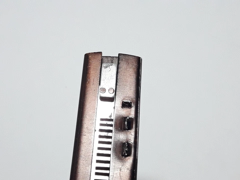 Peine de pelo plegable soviético vintage aluminio ART XM-096-02-60 URSR raro antiguo Foto 2 de 4