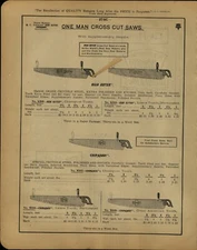 1908 PAPER AD 2 PG Keen Kutter Disston Atkins' Cross Cut Saw Chipaway 