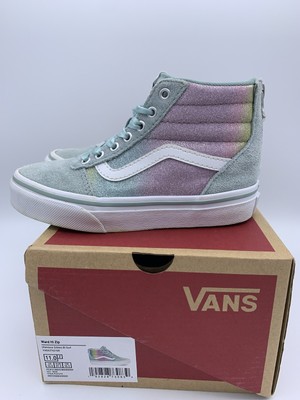 Vans Ward Hi Zip Rainbow Glitter Girls 