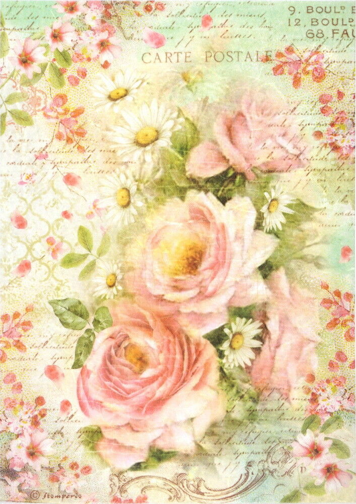 Rice Paper Sheets with Vintage Images for Decoupage