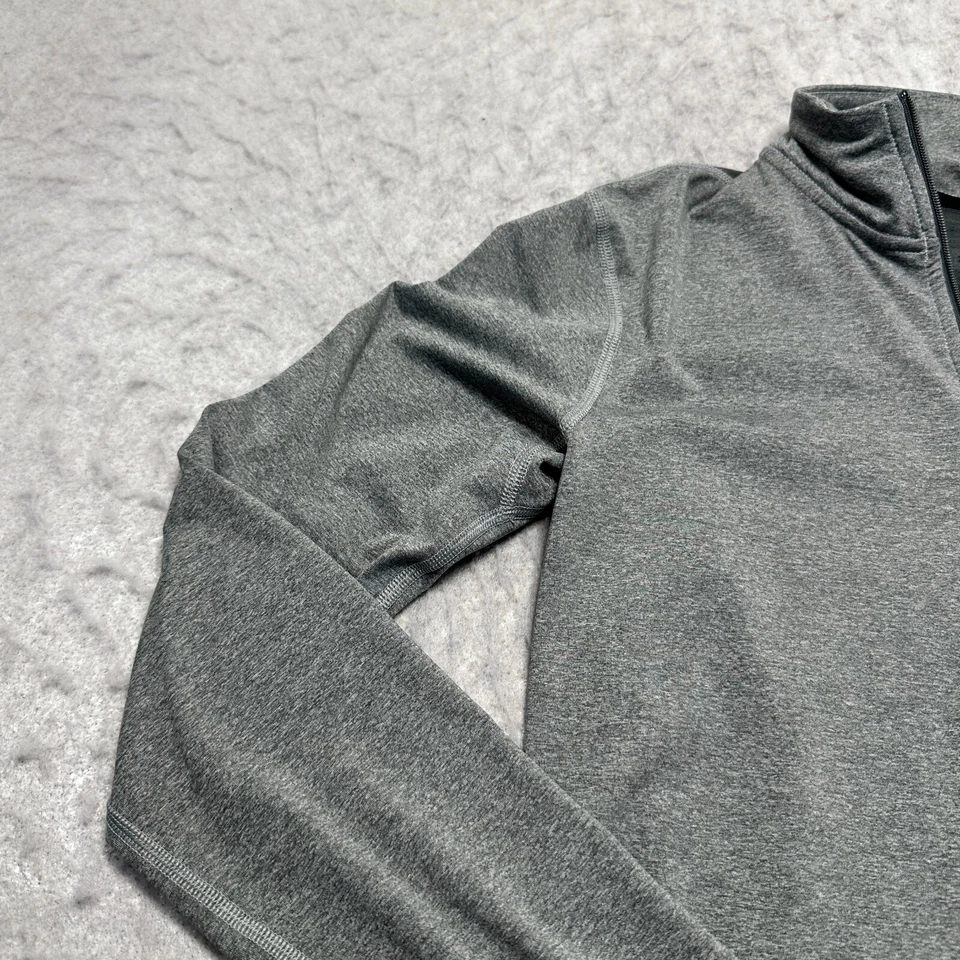 Pullover Nike Pro Dri Fit 1/2 Cremallera Gris Cuello Simulado Manga Larga Mujer Talla Mediana Foto 4 de 4