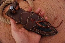 HANDMADE LEATHER HAND CRAFTED BELT SHEATH HOLSTER HORIZONTAL VERTICAL CARRY