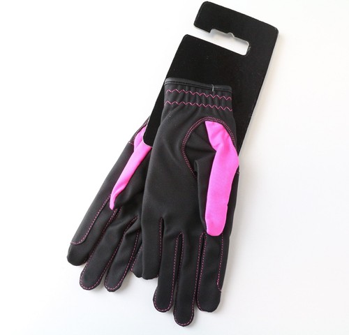 Riders Trend Damen Handschuhe 2XS Rosa Schwarz Reiter SPORTS Activewear Logo - Picture 2 of 6