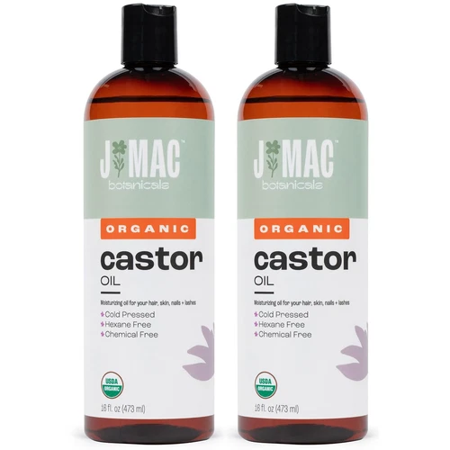 J Mac Botanicals Organic Castor Oil Cold Pressed 32 oz unrefined cold pressed...