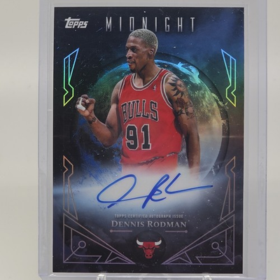 #ad 2025 26 Topps Midnight DENNIS RODMAN Midnight Sun Refractor Auto JB4 $189.99