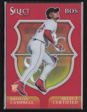 2025 Select baseball Kristian Campbell #11 Certified Red Insert RC 14/99 RC