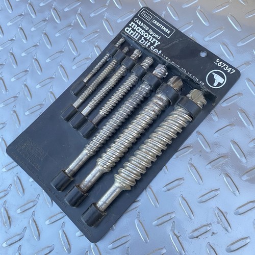 Sears Craftsman USA 7 PC Masonry Drill Bit Set Carbide Tipped 9_67347 Used USA - Picture 2 of 7