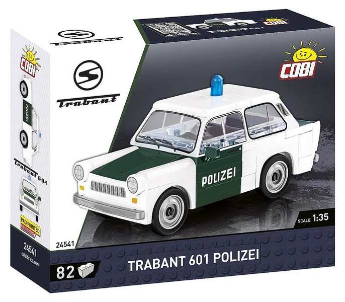 Cobi 24541 1:35 Youngtimer Collection Trabant 601 Polizei Car Kit New