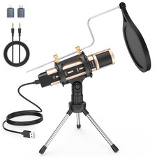 Microfono Condensador De Estudio Profesional Para PC Youtubers Podcast Streaming