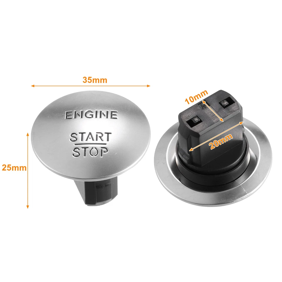 Cubierta de botón de parada de arranque pulsador motor de coche apta para Mercedes-Benz 2215450714 Foto 3 de 4