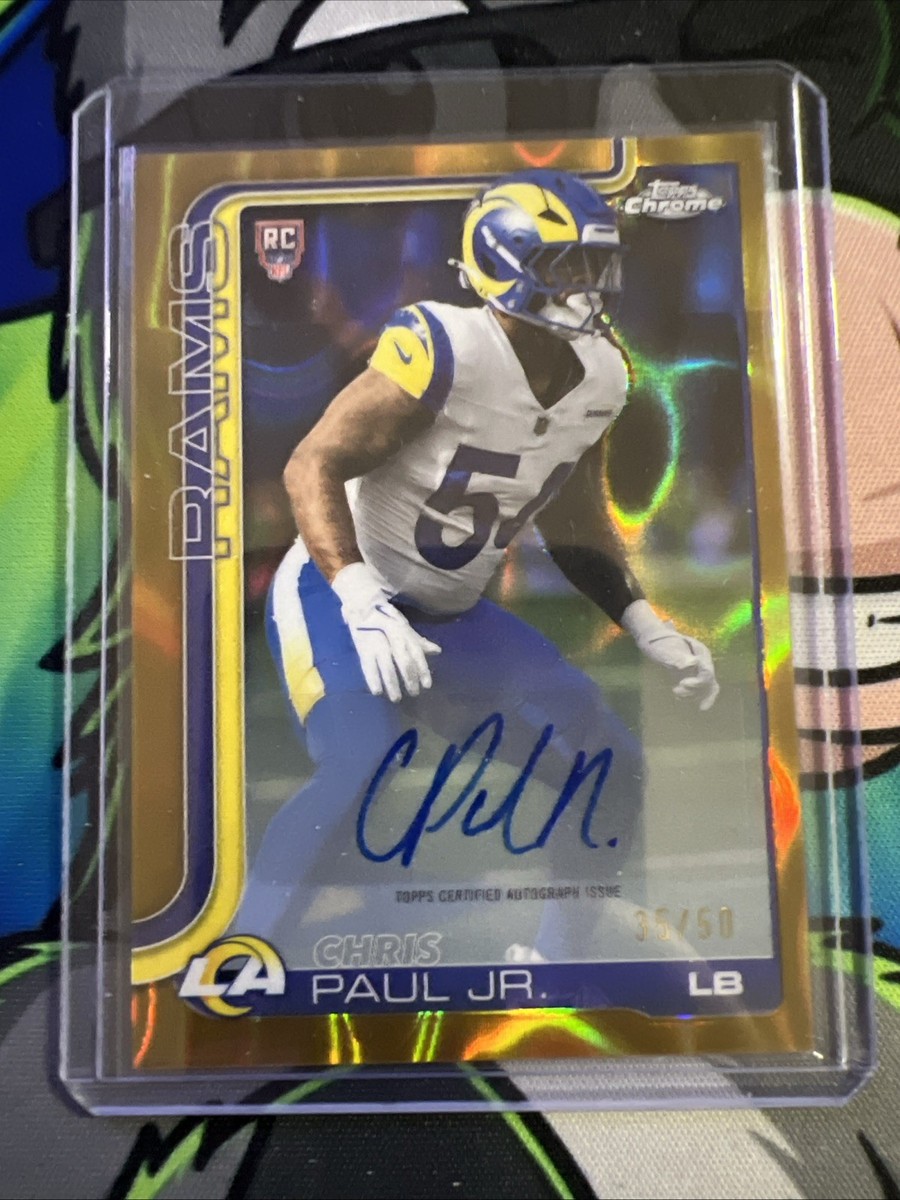 2025 Topps Chrome Football Chris Paul Jr Gold Auto /50 | eBay
