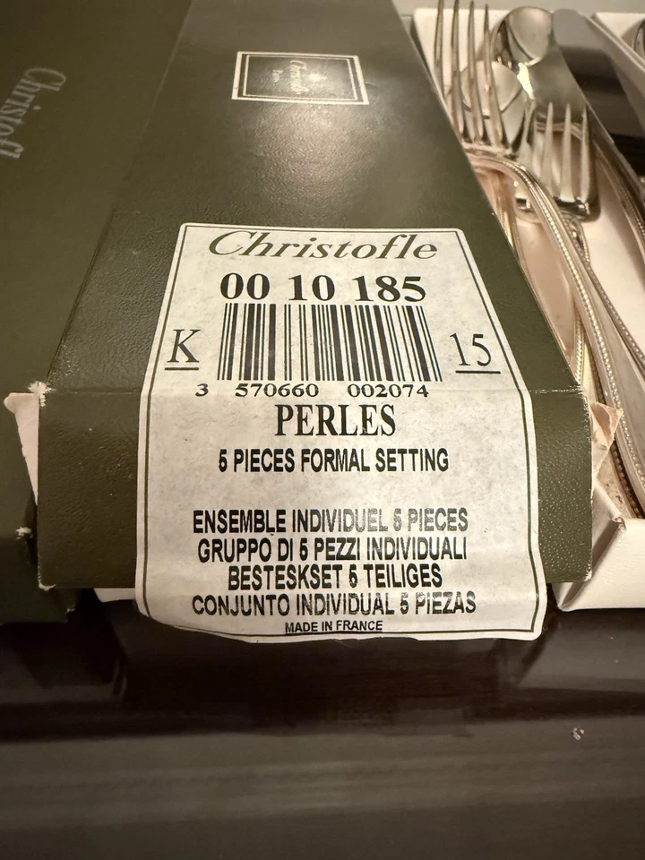 Christofle Silver plated 5 Pc place setting  - Image 2 of 2