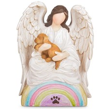 Dog Memorial Gifts for Dog Loss, Angel of Comfort Embraces a Golden Reterieve...