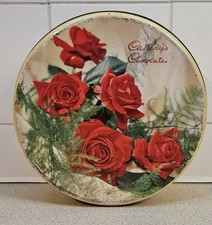 Vintage 1940s/50s Cadburys Roses Tin, Collectable. Decorative, Prop, Advertising